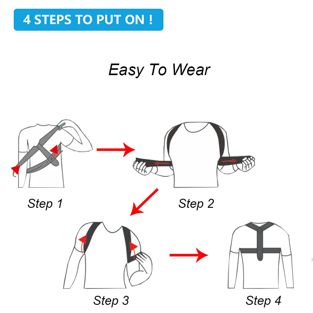 Adjustable Posture Corrector for Spine Pain Relief